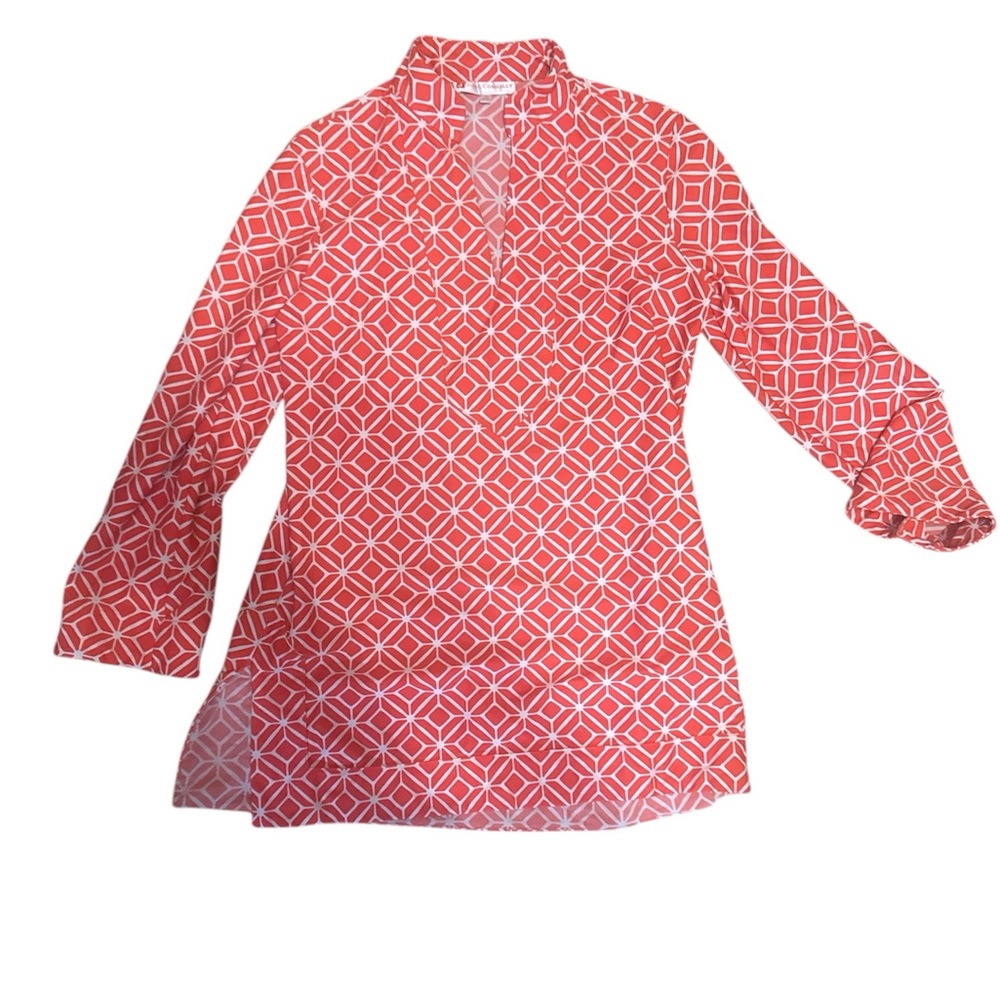 Geometric Red Women's Top